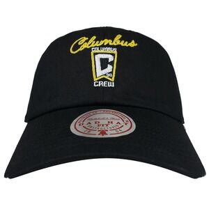 Columbus Crew Mitchell & Ness MLS Dad Hat Cap Chain Stitch‎ Logo Black NWT